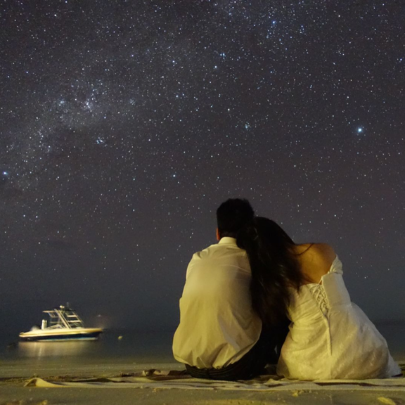 Stargazing at Outrigger Maldives Maafushivaru Resort