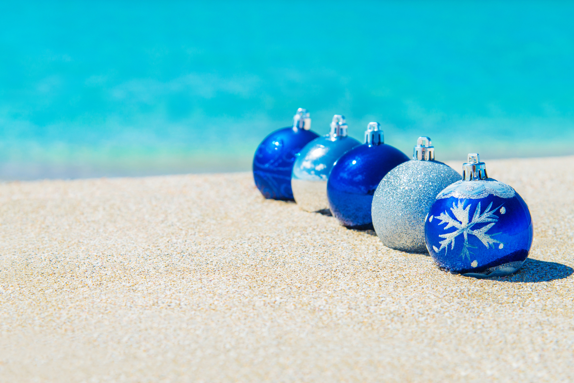 Décorations de Noël sur la plage