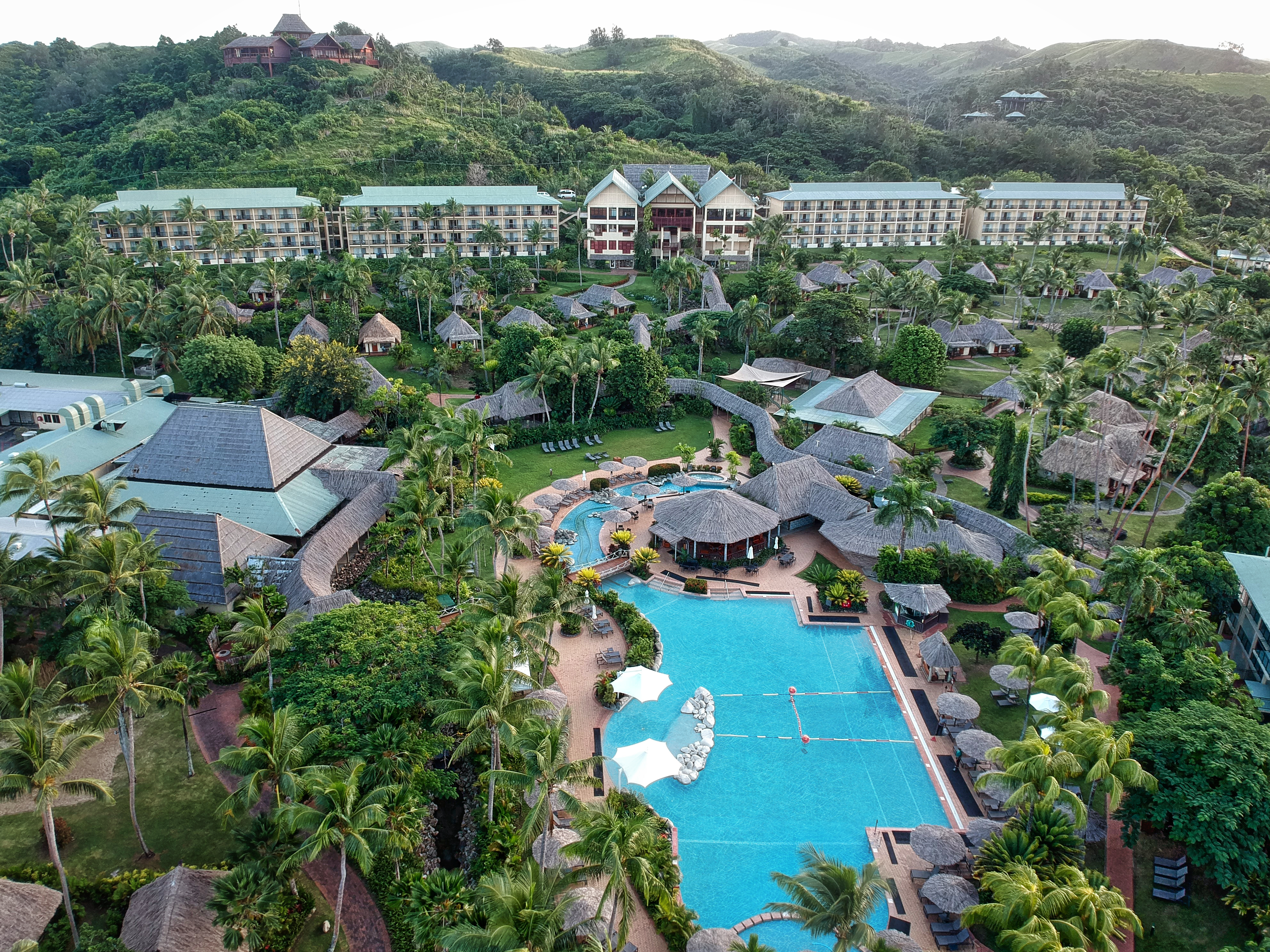 Outrigger Fiji Beach Resort aerial view