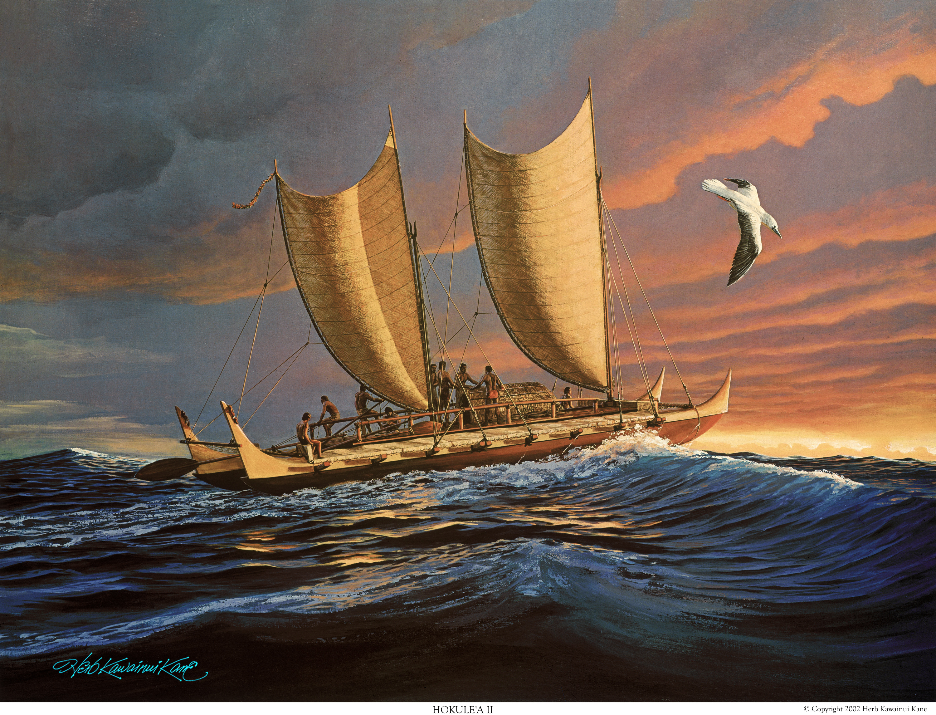 Hokulea mural by Herb Kawainui Kane