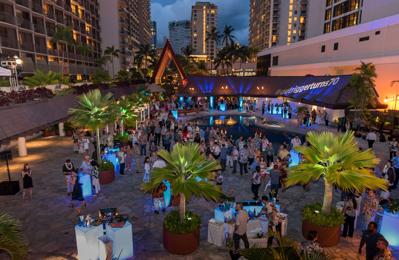 Outrigger 70th Anniversary Pool Party in Waikiki