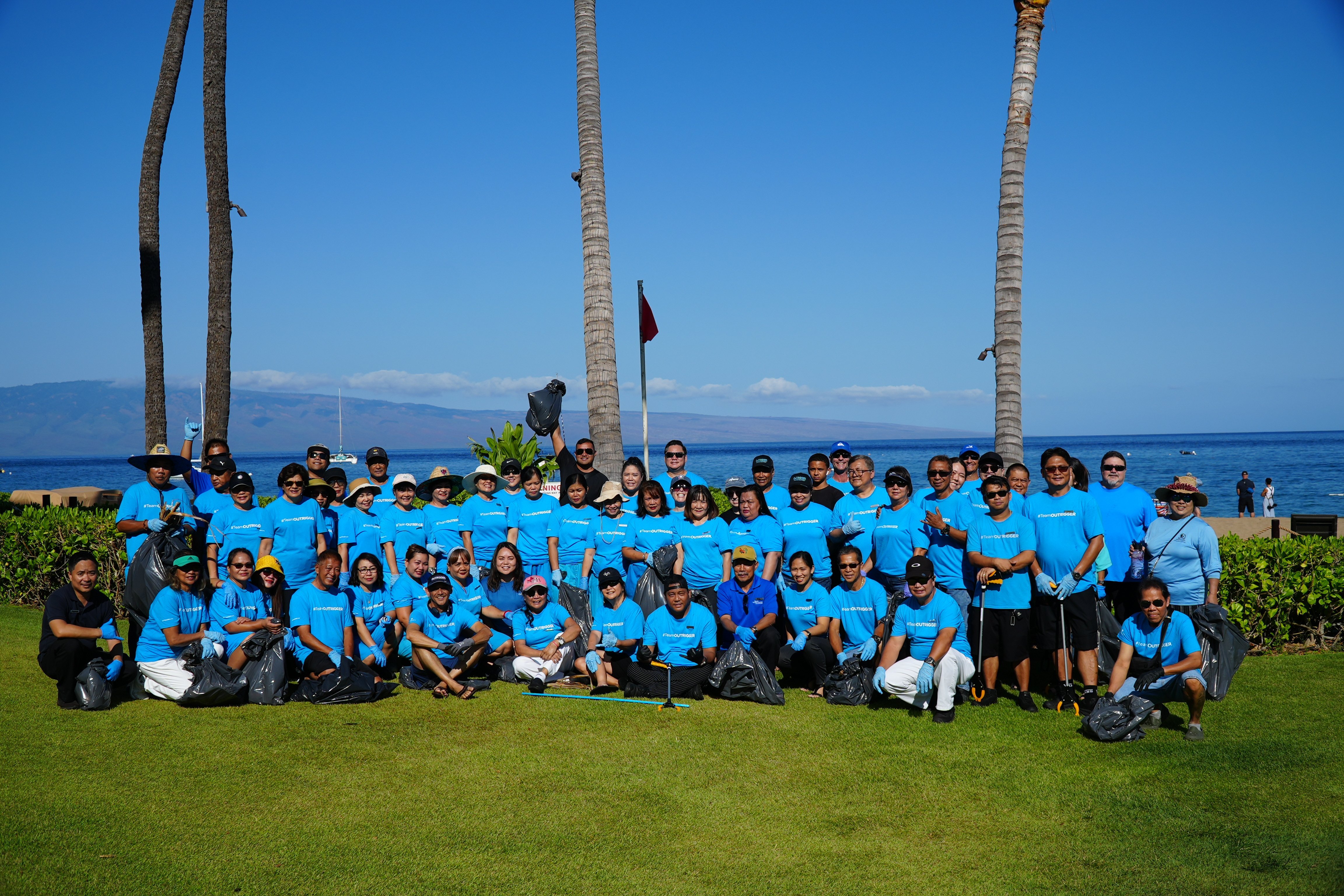 Nettoyage de la plage de Kaanapali