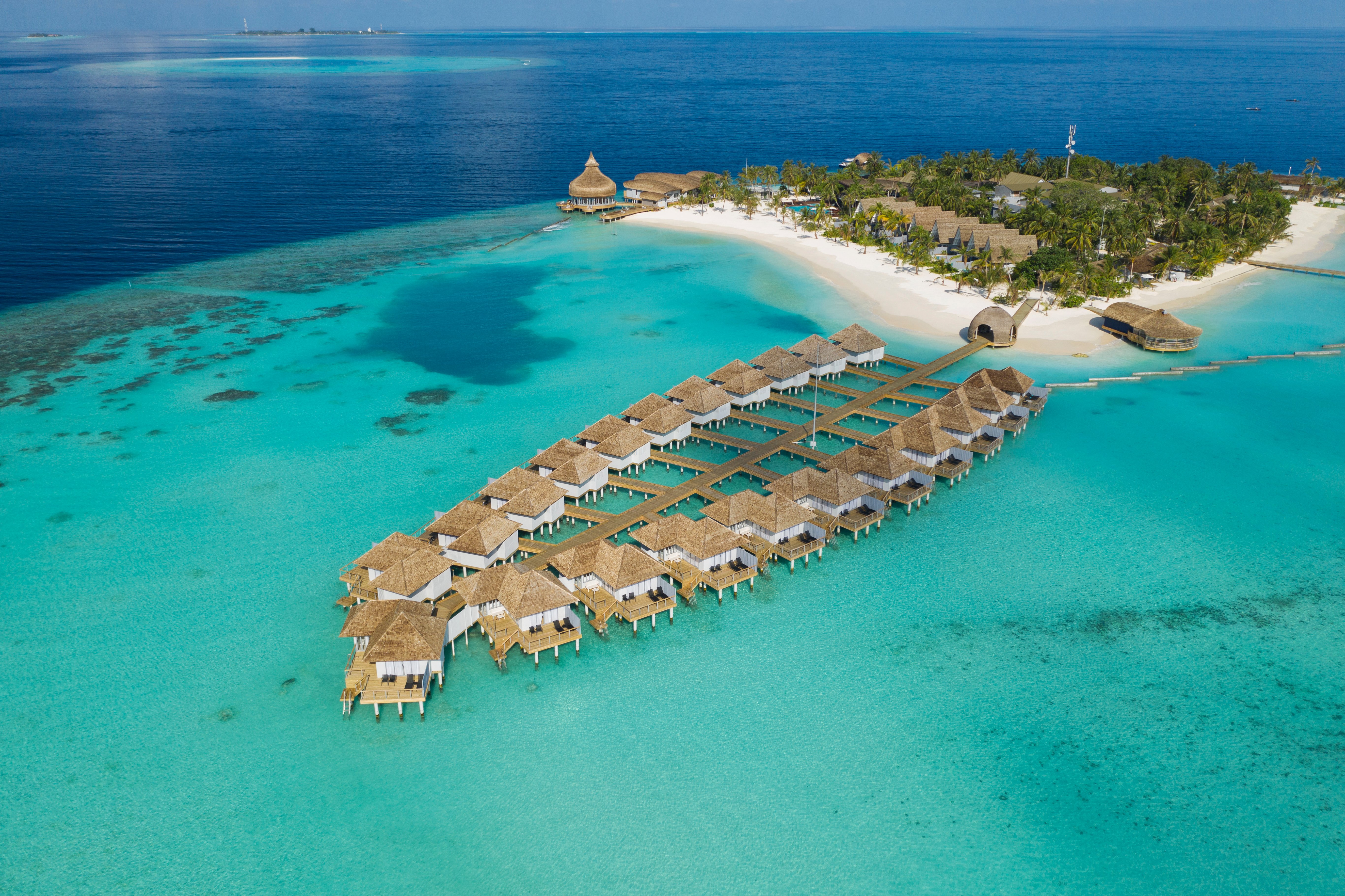 OUTRIGGER Maldives Maafushivaru Resort overwater villas